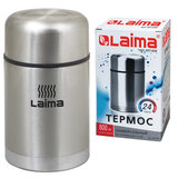 Термос LAIMA универсальный с широким горлом, 0,8 л, нержавеющая сталь, 601408