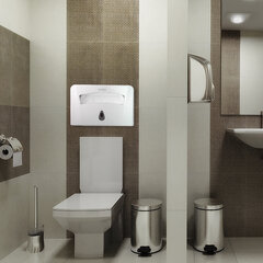 Диспенсер для покрытий на унитаз LAIMA PROFESSIONAL CLASSIC (Система V1) 1/<wbr/>2 сложения, белый, ABS-пластик, 601429