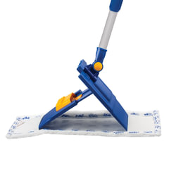 Швабра с флаундером 40 см, телескопический черенок 130 см, резьба 1,6 см, микрофибра/<wbr/>абразив (ТИП К), LAIMA, 601462