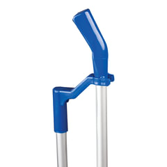 Совок для мусора КОМПЛЕКТ щетка + 2 рукоятки по 70 см алюминиевые, совок пластиковый с резиновой кромкой, LAIMA, 601472