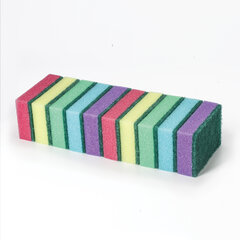 Губки для посуды 9,6&times;6,4&times;2,7 см, КОМПЛЕКТ 10 шт., MAXI, поролон с абразивным слоем, ОФИСМАГ К0012, 601553