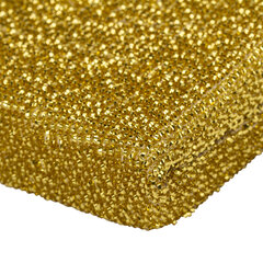 Губки для посуды 11,5&times;7,8&times;2,8 см, КОМПЛЕКТ 2 шт., поролон в металлизированной оплетке, LAIMA К1011, 601592