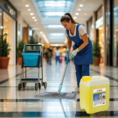 Средство для мытья пола 5 кг, LAIMA PROFESSIONAL концентрат, &laquo;Лимон&raquo;, 601606