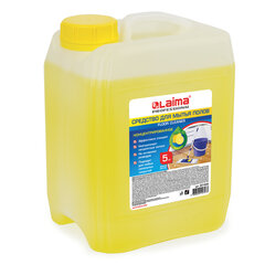 Средство для мытья пола 5 кг, LAIMA PROFESSIONAL концентрат, &laquo;Лимон&raquo;, 601606