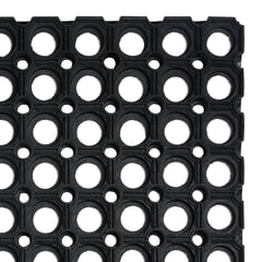 Коврик входной резиновый крупноячеистый грязезащитный, 80&times;120 см, толщина 16 мм, черный, VORTEX