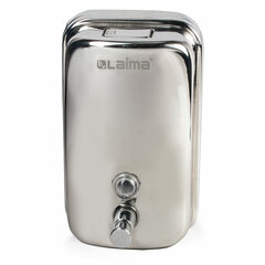 Дозатор для жидкого мыла LAIMA BASIC, 1 л, нержавеющая сталь, зеркальный, 601796