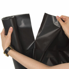 Мешки для мусора 160 л черные в рулоне 10 шт. особо прочные, ПВД 100 мкм, 90&times;110 см, LAIMA, 601798