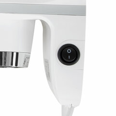 Фен для волос настенный KSITEX F-1800 W, 1800 Вт, пластик/<wbr/>металл, 2 скорости, белый