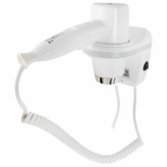 Фен для волос настенный KSITEX F-1800 W, 1800 Вт, пластик/<wbr/>металл, 2 скорости, белый