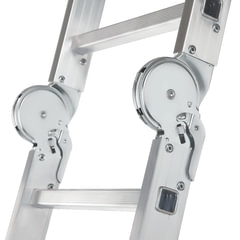 Лестница-трансформер алюминиевая 4&times;4 ступени, высота 4,5 м (4 секции по 1,2 м) до 150 кг, вес 16,5 кг, НОВАЯ ВЫСОТА, 3320404