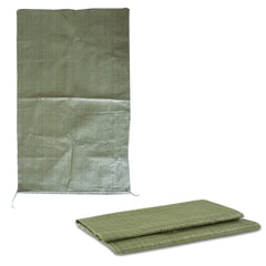 Мешки полипропиленовые до 50 кг, комплект 100 шт., 95&times;55 см, вес 47 г, для строительного/<wbr/>бытового мусора, зеленые