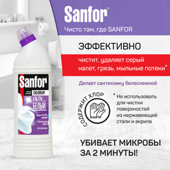 Чистящее средство 750 г, SANFOR Chlorum (Санфор Хлорный), мгновенное отбеливание, гель