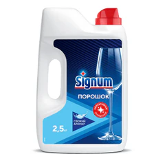 Порошок для мытья посуды в посудомоечных машинах 2,5 кг, SIGNUM/FINISH