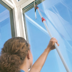 Черенок рукоятка телескопическая VILEDA 2&times;1,25 м (до 2,5 м) алюминиевый, используется с окномойкой шубкой 602099, со стяжкой 602101, 179661