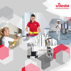 Тележка уборочная VILEDA PROFESSIONAL, 2 съемных ведра 25 л+10 л, платформа, с транспортной ручкой, вертикальный отжим