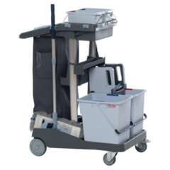 Тележка уборочная VILEDA &laquo;ВолеоПро&raquo;, ведра 2&times;25 л, 2&times;6 л, вертикальный отжим, чехол для мусорного мешка на 70 л