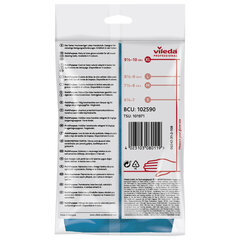 Перчатки VILEDA PROFESSIONAL многоцелевые латексные МНОГОРАЗОВЫЕ х/<wbr/>б напыление, ПРОЧНЫЕ, размер XL (очень большой), синие, 174357