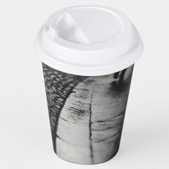 Крышка для стакана 200-250 мл, диаметр 80 мм, 100 штук с клапаном-носиком, белая, СКАНДИПАКК, 8027