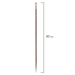 Иглы для прошивки документов (цыганские), КОМПЛЕКТ 3 шт., длина 80 мм, диаметр 1,8 мм, блистер, STAFF, 602464