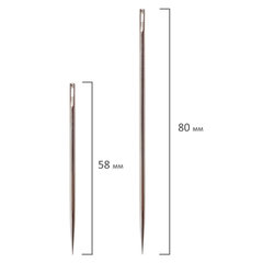 Набор для прошивки документов (игла 80 мм, игла 58 мм, нить 30 м), в блистере, STAFF, 602465