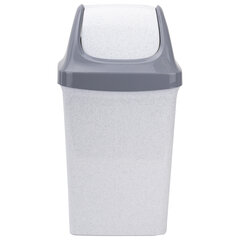 Ведро мусорное с КРЫШКОЙ (качающейся) 15 литров, &laquo;СВИНГ&raquo;, 47&times;27&times;23 см, серое, IDEA, М 2462