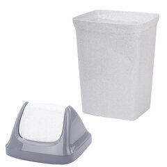 Ведро мусорное с КРЫШКОЙ (качающейся) 15 литров, &laquo;СВИНГ&raquo;, 47&times;27&times;23 см, серое, IDEA, М 2462