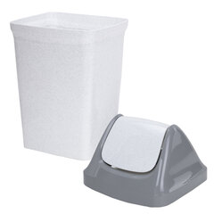 Ведро мусорное с КРЫШКОЙ (качающейся) 25 литров, &laquo;СВИНГ&raquo;, 58&times;32&times;28 см, серое, IDEA, М 2463