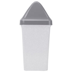 Ведро мусорное с КРЫШКОЙ (качающейся) 25 литров, &laquo;СВИНГ&raquo;, 58&times;32&times;28 см, серое, IDEA, М 2463