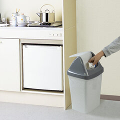 Ведро мусорное с КРЫШКОЙ (качающейся) 25 литров, &laquo;СВИНГ&raquo;, 58&times;32&times;28 см, серое, IDEA, М 2463