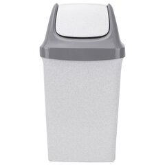 Ведро мусорное с КРЫШКОЙ (качающейся) 25 литров, &laquo;СВИНГ&raquo;, 58&times;32&times;28 см, серое, IDEA, М 2463