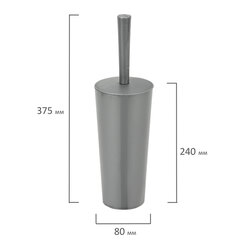 Ершик для унитаза с подставкой (высокий стан), закрытый, &laquo;Стар&raquo;, серебристый, IDEA, М 5017