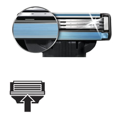 Сменные кассеты для бритья 4 шт., GILLETTE (Жиллет) "Mach3", для мужчин