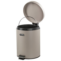 Ведро мусорное с педалью 5 литров &laquo;Classic&raquo;, СЕРОЕ МАТОВОЕ, металлическое, со съемным внутренним ведром, LAIMA, 602489