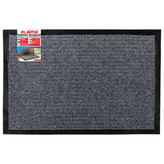 Коврик входной ворсовый влаго-грязезащитный 40&times;60 см, толщина 7 мм, ребристый, серый, LAIMA, 602861