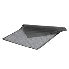 Коврик входной ворсовый влаго-грязезащитный 60&times;90 см, толщина 7 мм, ребристый, серый, LAIMA, 602867