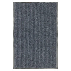 Коврик входной ворсовый влаго-грязезащитный 60&times;90 см, толщина 7 мм, ребристый, серый, LAIMA, 602867