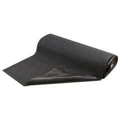 Коврик дорожка ворсовый влаго-грязезащита 1,2&times;15 м, толщина 7 мм, черный, В РУЛОНЕ, LAIMA, 602883