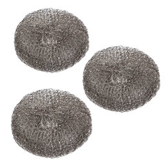 Губки (мочалки) металлические, сетчатые, 6&times;15 г, КОМПЛЕКТ 6 шт., для посуды, гриля, плиты, LAIMA, 603103