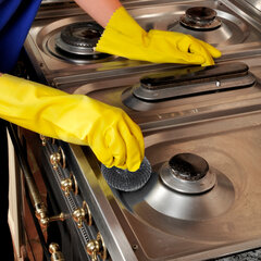 Губки (мочалки) металлические, сетчатые, 6&times;15 г, КОМПЛЕКТ 6 шт., для посуды, гриля, плиты, LAIMA, 603103