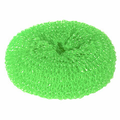 Губки (мочалки) пластиковые, сетчатые, 3&times;7 г, КОМПЛЕКТ 3 шт., для посуды, гриля, плиты, LAIMA, 603107