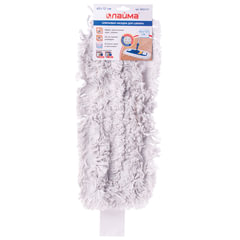 Насадка МОП плоская для швабры/<wbr/>держателя 40 см, уши/<wbr/>карманы (ТИП У/<wbr/>К), хлопок, LAIMA, 603121