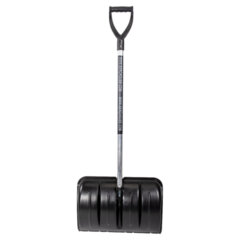 Лопата снеговая 54&times;37 см, пластиковая, алюминиевый черенок с V-ручкой 130 см, армирующая алюминиевая планка, № 13