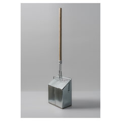 Совок для мусора, 24&times;29 см, закрывающаяся крышка, деревянная рукоятка 75 см, &laquo;ЛОВУШКА&raquo;, металлический