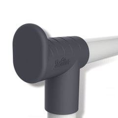 Вешалка для плечиков СН-4345, 1660&times;860&times;440 мм, передвижная, пластик/<wbr/>металл, серая/<wbr/>хром