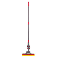 Швабра самоотжимная, роликовый отжим, насадка PVA 27 см, телескопический черенок 70-125 см, LAIMA, 603596