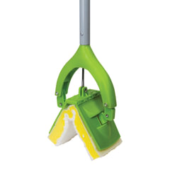 Швабра самоотжимная, механизм &laquo;Бабочка&raquo;, насадка спонж/<wbr/>микрофибра 26 см, телескопический черенок 130 см, ЛЮБАША, 603607