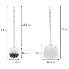 Ершик для унитаза с подставкой, пластик, белый, ЛЮБАША, 603627