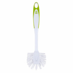 Щетка для мытья посуды ЛЮБАША, 25 см, пластик, ручка с ПВХ-покрытием, 603631