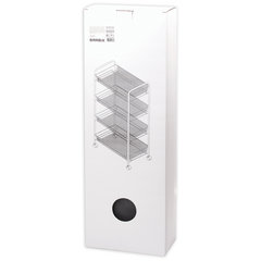 Этажерка (тележка) BRABIX офисно-бытовая 4 яруса, на колесах, металл, серебристая, 43,5&times;26&times;83,5 см, 603754