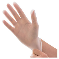 Перчатки виниловые, КОМПЛЕКТ 50 пар (100 штук), ПРОЧНЫЕ, прозрачные, размер L (большой), AVIORA